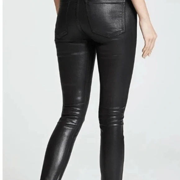 Citizens of Humanity Waxed Olivia Hi Rise Slim Black Shimmery Jeans Pants Sz 27 - Picture 10 of 16